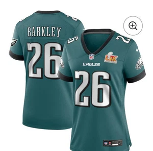 Saquon Barkley Womens L EAGLES Super Bowl LIX Official Licensed NFL Game Jersey - Picture 1 of 17