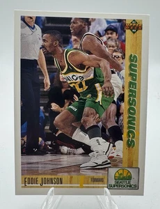 Upper Deck #371 1991 Eddie Johnson Seattle SuperSonics - Imagen 1 de 2