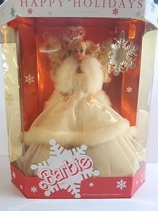 Bambola Barbie Happy Holidays 1989 edizione speciale con ricordo fiocco di neve ornamento - Foto 1 di 5