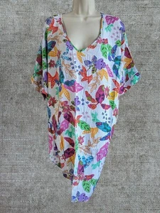XS/S (8/10) Moontide Kaftan Eden Manga Corta Cuello en V Prendas para el torso Ropa de Playa - Imagen 1 de 1