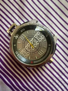 DOLCE GABBANA DUAL TIME MENS WATCH BIG SIZE RARE - Picture 1 of 6