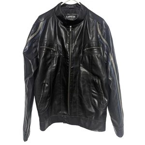 Chaqueta de moto grande negra de carbono (Kohl's) para hombre - Imagen 1 de 5