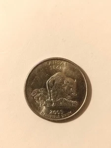 2005 Kansas Quarter Error Humpback Bison Die Chip Error - Picture 1 of 4