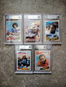 Beckett Slabbed Football Hall of Fame Signed Rookie Card Lot - Picture 1 of 1