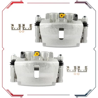 Front Pair LH & RH Brake Calipers w/Bracket For 2006 2007 2008 2009 GMC Envoy - Image 1 of 4