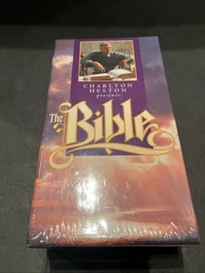 Charlton Heston Presents THE BIBLE VHS 2 Tape Set Stories Old & New Testaments - Picture 1 of 5