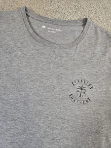 T-Shirt Travis Mathew Grau Baumwolle XL Palme Grafik Kurzarm - Bild 1 von 9