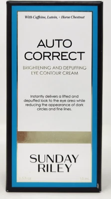 Sunday Riley Auto Correct Brightening and Depuffing Eye Contour Cream 15 ml. - Image 1 of 4