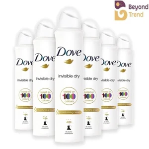 Dove Women's Invisible Dry Spray Deodorant 6x250ml -48hr Freshness No White Mark - Picture 1 of 4