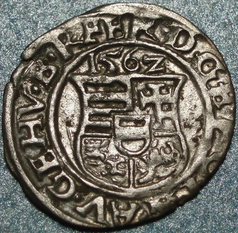 Dated 1562 HUNGARY Silver "DENAR" Kremnitz Mint MADONNA & CHILD Emp. FERDINAND I Cover