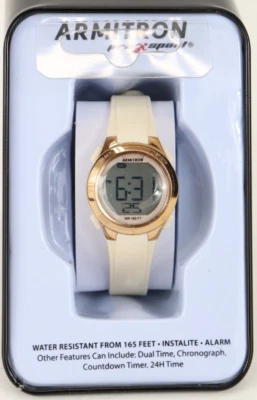 Reloj digital para dama Armitron Pro Sport WR165FT oro rosa 45/7042PBH Foto 1 de 4