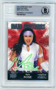 AEW WRESTLER NYLA ROSE SIGNED 2021 UPPER DECK MAIN FEATURES 
