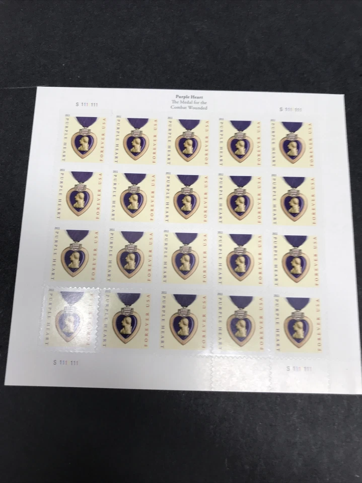 Scott#4529 Purple Heart Medal -Sheet of 20 Forever Postage Stamps MNH-2011 - Image 1 of 1