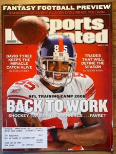 Sports Illustrated Aug 4, 2008-NFL Training Camp, Shockey,Taylor,Manning, Favre? - Picture 1 of 2