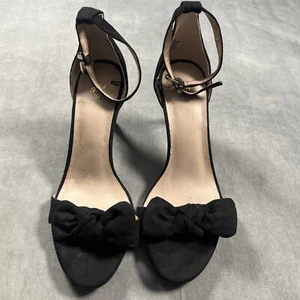 H&M Black Suede Bow Heels Women’s Size 9 EUR 37 - Picture 1 of 10