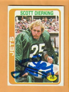 Scott Dierking New York Jets AUTO Signed 1978 Topps Purdue Boilermakers - Picture 1 of 2