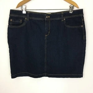 G.H. Bass & Co Dark Wash Denim Jean Skirt Size 16 - Picture 1 of 4