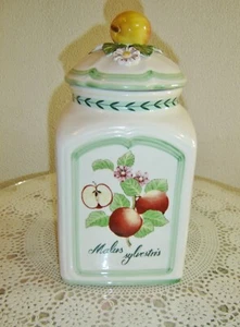 12 inch Villeroy & Boch Canister FRENCH GARDEN CHARM APPLE - Picture 1 of 5