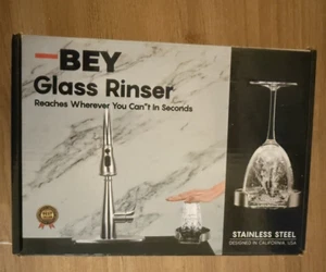 Automatic Glass Rinser Powerful Cup Washer for Kitchen Sink Stainless Steel NEW - Picture 1 of 8