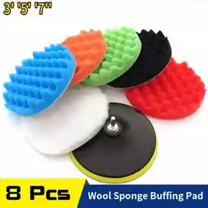 3" 5" 7" 80/125/180mm Polishing Sponge Pad Car Polisher Car Wash Cleaning Tool - Picture 1 of 11