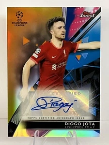 2021-22 Topps Finest UEFA Champions League - Diogo Jota Gold Refractor Auto #/50 - Picture 1 of 7