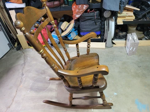 Ethan Allen Antiqued Pine Old Tavern Rocker Rocking Chair 12-9019 Cover