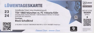 Ticket TSV 1860 München - FC Viktoria Köln 3. Bundesliga - Saison 2023/24 - Bild 1 von 2