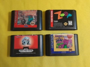 Lot Of 4 Sega Genesis Barney Hide - Zoop - Eternal Champions - Robo Kid - VG6-4 - Picture 1 of 6