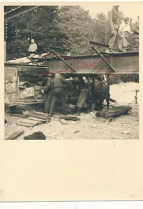 Nr. 38659 Foto Baustelle Gesäuse Eingang Brücke Steiermark 1941 12,5 x 18 cm - Foto 1 di 2
