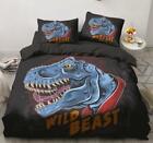 3D Blue Dinosaur ZHUB726 Bed Pillowcases Quilt Duvet Cover Queen King Zoe