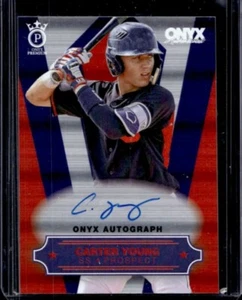 2022 Onyx Premium Carter Young Prospect Silver Foil Autograph Auto #207/255 - Imagen 1 de 2
