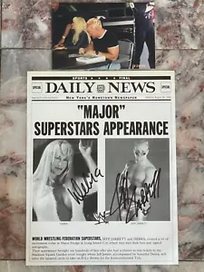 1999 Jeff Jarrett and Debra WWF signed Black and White Photo Autograph w/COA - Bild 1 von 7