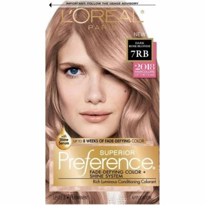 L'Oreal Superior Preference 7RB Dark Rose Blonde 2018 Hair Color of Year - Image 1 of 2