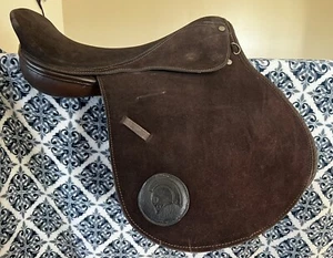 Polo Sattel Wildleder Leder 20" Vollkontakt Allzweck Englisch Braun General - Bild 1 von 9