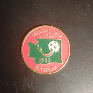 Federal Way United 2005 Blastoff Washington Soccer Club Logo Vintage Abzeichen Pin - Bild 1 von 2