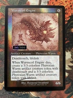 2x Foil WURMCOIL ENGINE Schematic SERIALIZED /500 Serial Number #341 & #342 MTG - Image 1 of 4