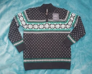 Kids E.Land Nordic Design Sweater-Sz 12-NWT-Black-100% Cotton-Holiday - Picture 1 of 4