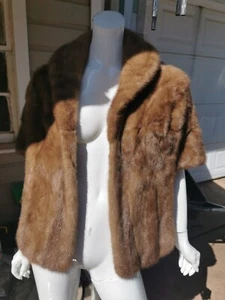 Vintage Charmante Pelze California Nerz Pelz Stola Schal Halstuch Cape - Bild 1 von 4
