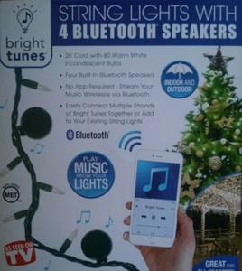 Christmas Bright Tunes Lichterkette mit Bluetooth Lautsprecher 80 warmweiße Birnen - Bild 1 von 6
