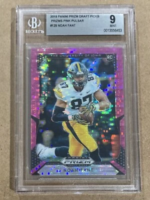 2019 Panini Prizm Draft Picks #129 Noah Fant RC Rookie BGS 9 Mint Pink Pulsar - Image 1 of 2