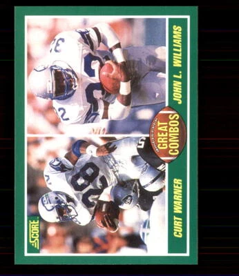 1989 Score #278 Curt Warner / John L. Williams GC Seattle Seahawks - Image 1 of 2