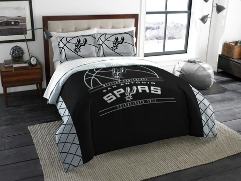San Antionio Spurs Bedding Full/Queen (Hexagon) OFFICIAL NBA Cover