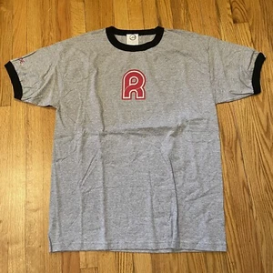 Vintage Ride Snowboards T-Shirt Size XL R Logo - USA Made - Gray Red - Picture 1 of 7