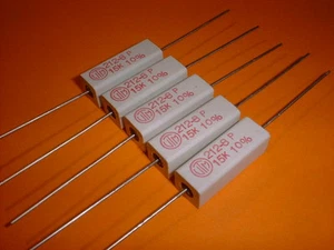 5x 15 kOhm / 7 Watt Wirewound-Power-Widerstand - Picture 1 of 2