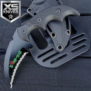5.75" MILITARY TACTICAL Black HAWKBILL Hunting Skinner Boot Fixed Blade Knife - Picture 1 of 3