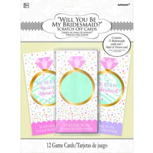 WILL YOU BE MY BRIDESMAID MAID OF HONOR scratch off cards proposal reveal bride - Picture 1 of 1