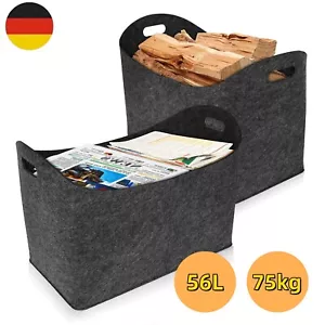 2x Kaminholzkorb Kaminholztasche Filz-Tasche Holztasche Filztasche Filzkorb - Bild 1 von 9