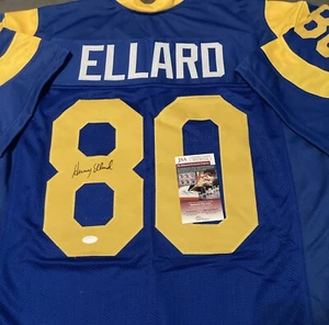 Los Angeles Rams Henry Ellard Autographed Custom Jersey JSA Certification - Picture 1 of 4