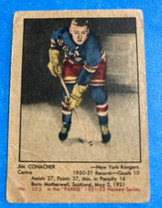 1951 Parkhurst #105 Jim Conacher RC Gd New York Rangers - Bild 1 von 2