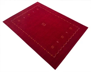 Alfombra Roja 100% Lana Hecho a Mano 170x240 CM Tejido Gabbeh Oriente G543T8 - Imagen 1 de 9